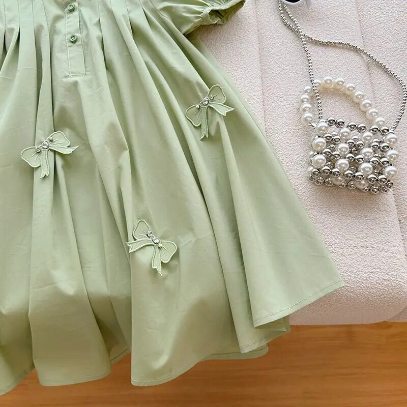 Vasarinė vaikiška suknelė Vestidos mergaičių 3D meilė su pūstomis rankovėmis Gimtadienio vakarėlio suknelė Vaikams Elegantiški ilgi marškiniai Suknelės Šifoniniai drabužiai