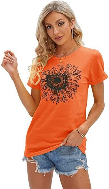 Euroopa ja Ameerika piiriülene 3DT särk, naiste vabaaja väliskaubandus uus suvine lihtsa mustriga prindiga ümarkaelusega T-särk