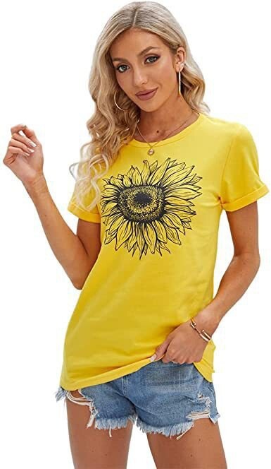 Euroopa ja Ameerika piiriülene 3DT särk, naiste vabaaja väliskaubandus uus suvine lihtsa mustriga prindiga ümarkaelusega T-särk