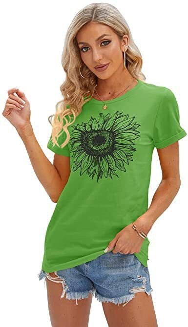 Euroopa ja Ameerika piiriülene 3DT särk, naiste vabaaja väliskaubandus uus suvine lihtsa mustriga prindiga ümarkaelusega T-särk