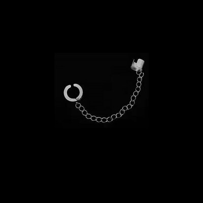 LATS 1 bucată de cercei cu clemă pentru urechi, din oțel inoxidabil, fără durere, pentru bărbați, femei, punk, culoare argintie, cercei falși fără piercing, bijuterii, cadouri