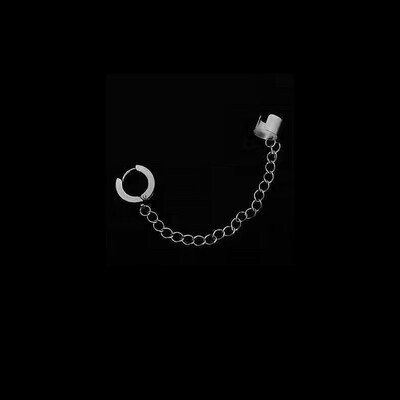 LATS 1 bucată de cercei cu clemă pentru urechi, din oțel inoxidabil, fără durere, pentru bărbați, femei, punk, culoare argintie, cercei falși fără piercing, bijuterii, cadouri