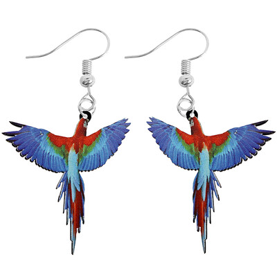 Kõrvarõngas naistele Akrüül naljakas kohandatud armsatele tüdrukutele kingitus kõrvatropid lastele loom jänes papagoi lind konn liblikas