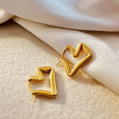 Moodsad läikivad roostevabast terasest paksud kõrvarõngad naistele kullatud paksu tekstuuriga geomeetrilise ringiga kõrvarõngad vanaaegsed ehted