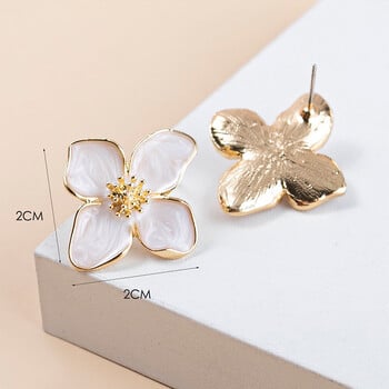 Σκουλαρίκια Obega Flower Stud Pink White Flowers Γυναικεία σκουλαρίκια μετά την άνοιξη καλοκαίρι Νέα μοντέρνα χαριτωμένα κοσμήματα για κορίτσια