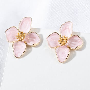 Σκουλαρίκια Obega Flower Stud Pink White Flowers Γυναικεία σκουλαρίκια μετά την άνοιξη καλοκαίρι Νέα μοντέρνα χαριτωμένα κοσμήματα για κορίτσια