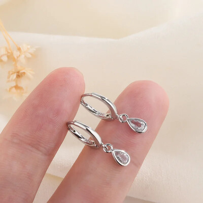 2024 m. naujos mados aukso spalvos apvalūs cirkonio auskarai moterims, žavingi korėjietiški žiediniai papuošalai, vestuvių gimtadienio dovana