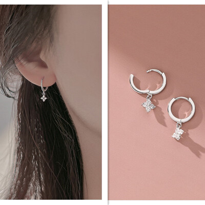 2024 m. naujos mados aukso spalvos apvalūs cirkonio auskarai moterims, žavingi korėjietiški žiediniai papuošalai, vestuvių gimtadienio dovana