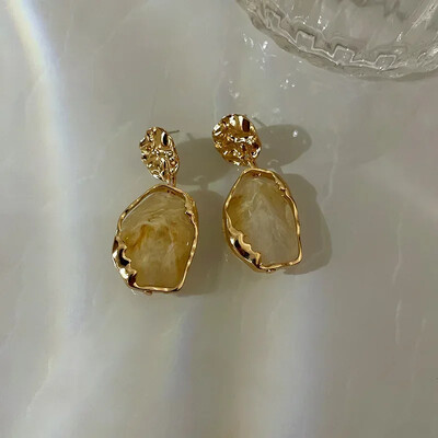 Cercei cu pandantiv de modă Trend Cercei cu geometrie vintage pentru femei 2023 Bijuterii coreene Boemia Accesorii acrilice Cadou de petrecere