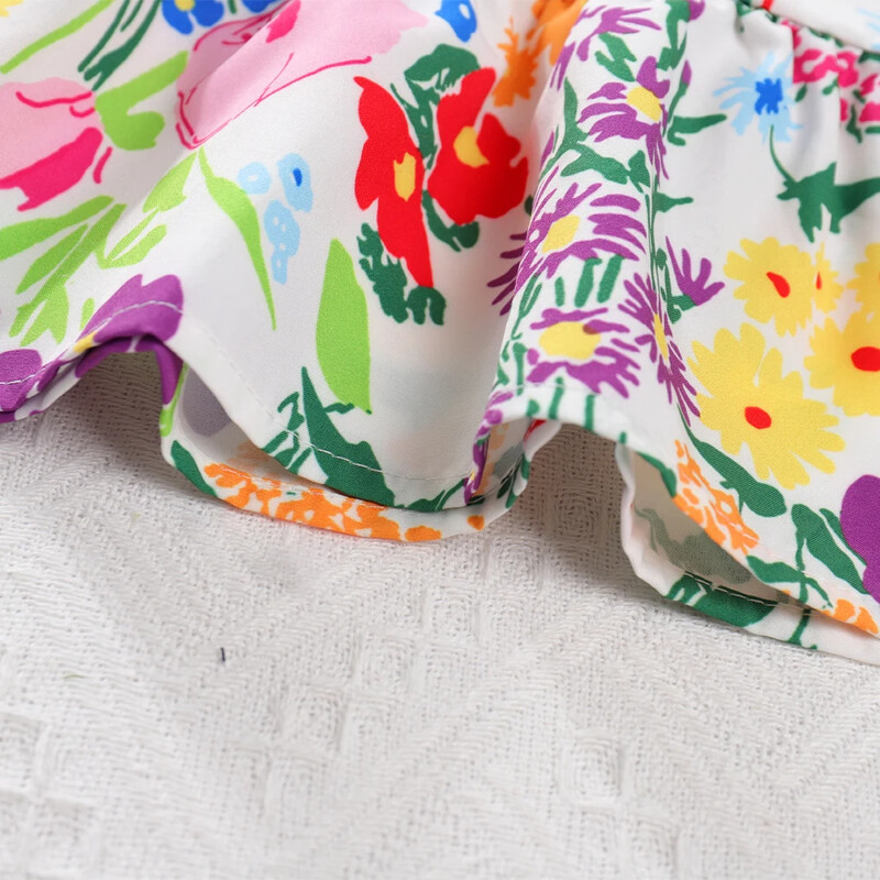 Dječja odjeća Ljeto 2023. za djevojčice, modna haljina bez rukava s naramenicama, dječja haljina za plažu, blagdanska haljina za djevojčice