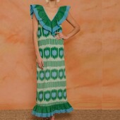 Äärikuga V-kaelusega varrukateta kleit, prinditud värviga kontrast Vestidos naiste uus mood 2024. aasta tänavarõivad, suvised naiste peomantlid Boho