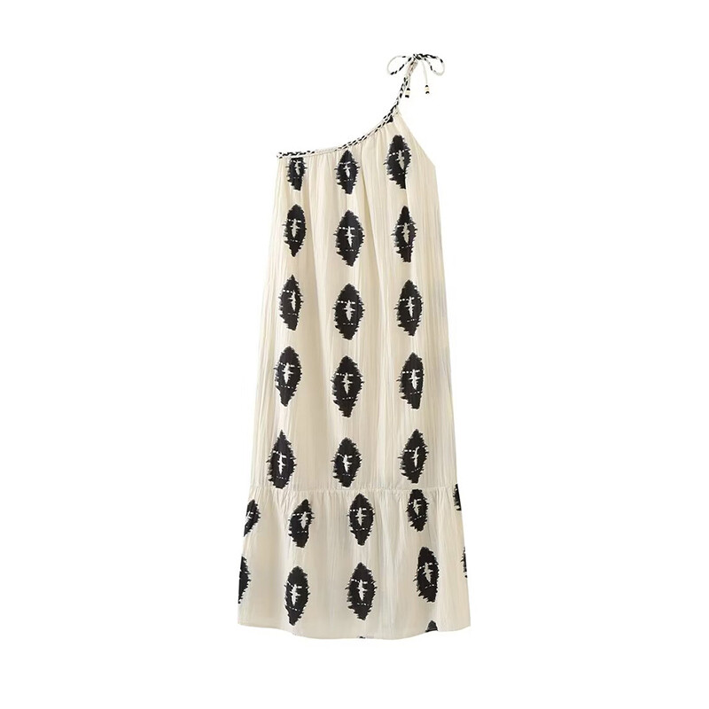 SIYANG naiste moetrükiga asümmeetriline Midi kleit Seksikas seljata reguleeritav lipsupael Naiste kleidid Vestidos Mujer