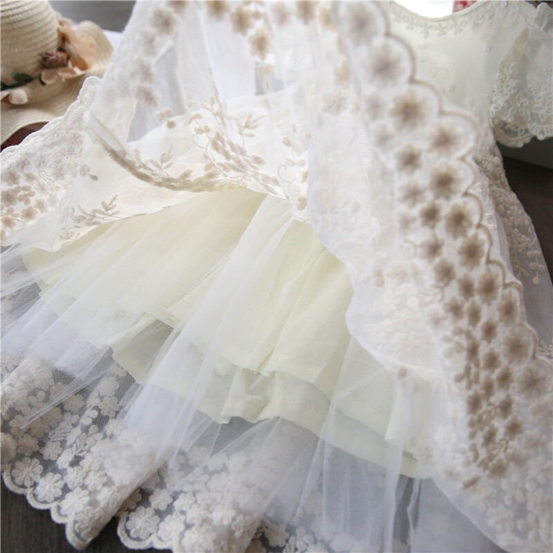 Beebi suvekleidid 3-8-aastastele tüdrukutele pitsist tüll sünnipäevaks pulmakleit lastele valge armulauakleit lastele vestidos