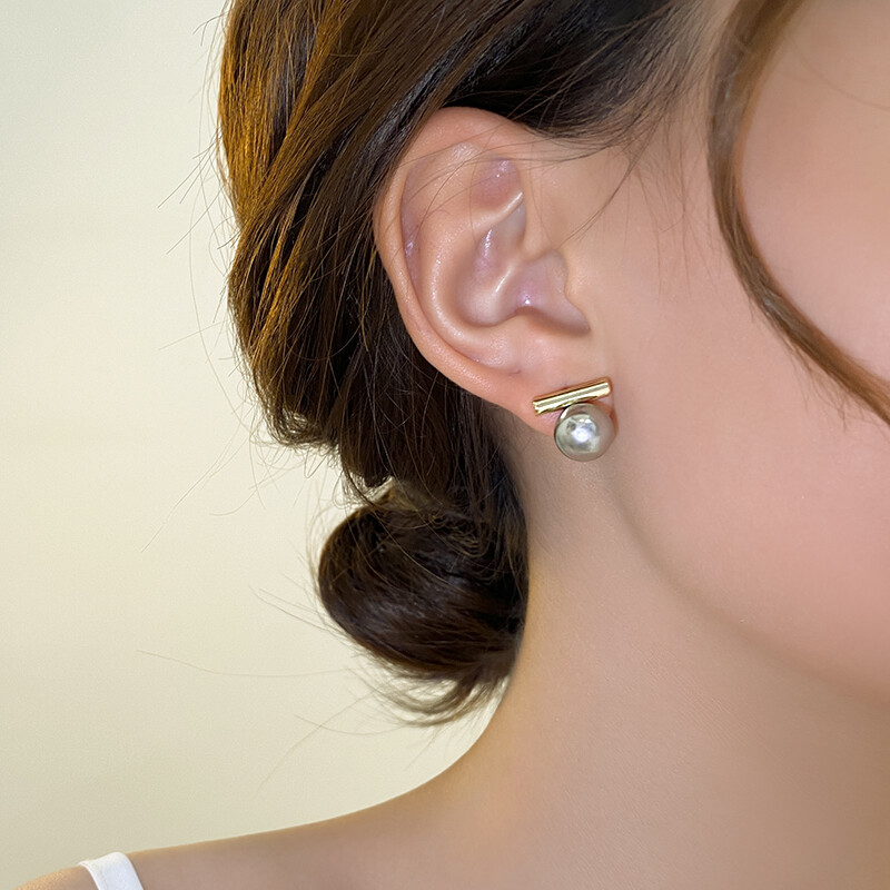 Nove francuske minimalističke sive naušnice s privjeskom od imitacije bisera Modni nakit 2023. Dodaci za svakodnevnu odjeću za djevojčice Ženska zabava