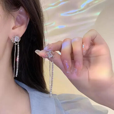 2023. aasta uus moesuund, tsirkoonkristall, mustast lehest ripatskõrvarõngad naistele, ainulaadse disainiga temperamendiga lahedad tüdrukute peoehted