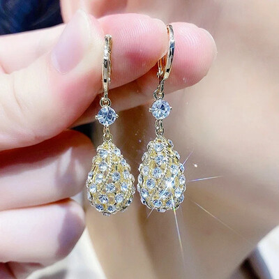 2023. aasta uus moesuund, tsirkoonkristall, mustast lehest ripatskõrvarõngad naistele, ainulaadse disainiga temperamendiga lahedad tüdrukute peoehted