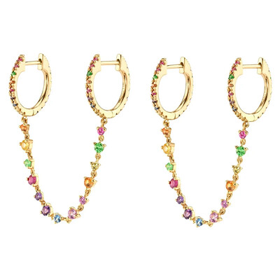 Γυναικεία σκουλαρίκια CRMYA Χρυσό χρώμα Γυναικεία Vintage Χρώμα CZ Zircon Piercing Γυναικεία σκουλαρίκια 2022 Trend Κοσμήματα Χονδρική