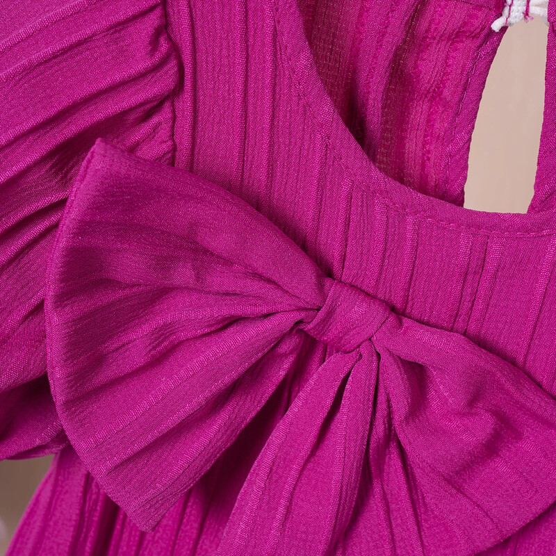 2024. aasta väikelaste tüdrukute kleidid, puhvis varrukatega roosa lühikeste varrukatega kleit tüdrukutele vabaaja armsad kleidid laste peorõivad