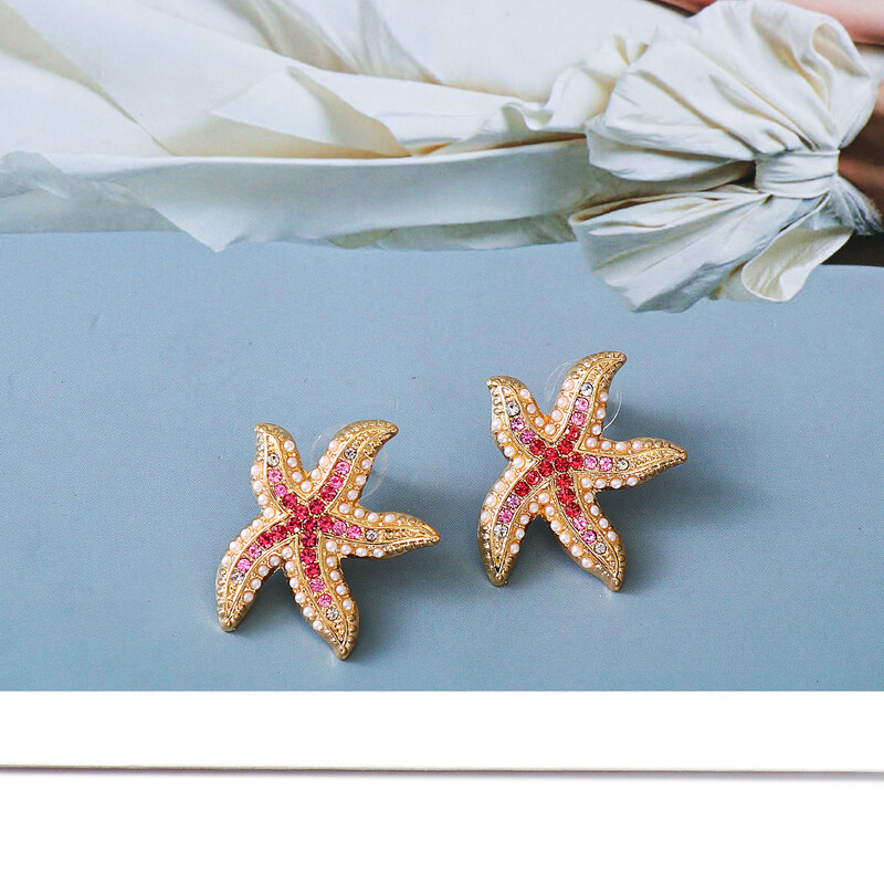 Trendikad värvilised meritäht rippuvad kõrvarõngad armsad isikupäraga kivist kõrvarõngad teismelistele luksuslikud ehted 2024. aasta suvepeokingitused