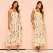 Naiste S-XL suurus Kevadsuvi Uue trükiga vabaaja rihmakleit INS Fashion pühade lukuga mood salendav mitmekülgne uus kleit