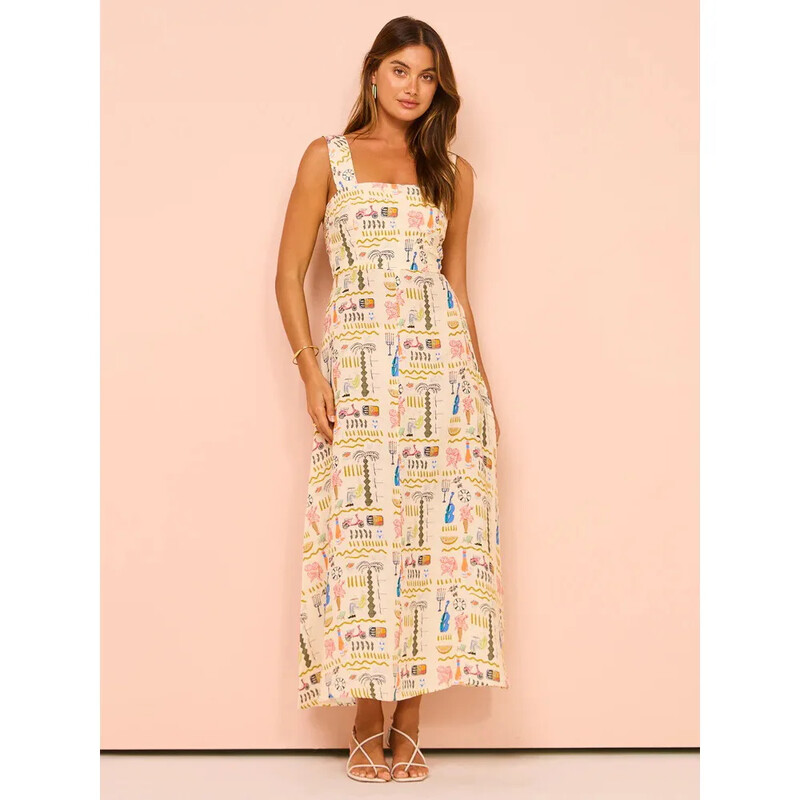 Naiste S-XL suurus Kevadsuvi Uue trükiga vabaaja rihmakleit INS Fashion pühade lukuga mood salendav mitmekülgne uus kleit