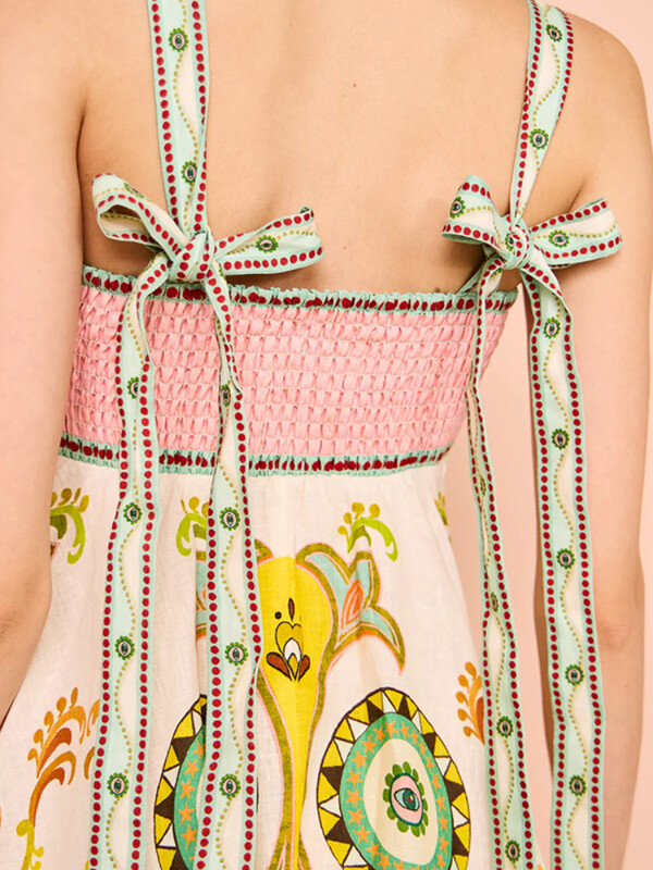 2024. aasta suvemoodsad ja elegantsed naiste puhkusestiilis pikad kleidid seksika trükitud varrukateta suure swingseelikuga