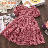 Bear Leader Leopard Print Copii Fete Rochie Casual Vara Rochii Florale Copii Noua Petrecere Printesa Rochie de soare Rochie de bal Rochii