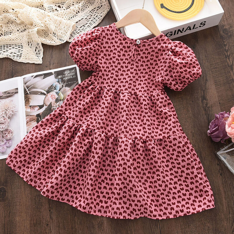 Bear Leader Leopard Print Copii Fete Rochie Casual Vara Rochii Florale Copii Noua Petrecere Printesa Rochie de soare Rochie de bal Rochii