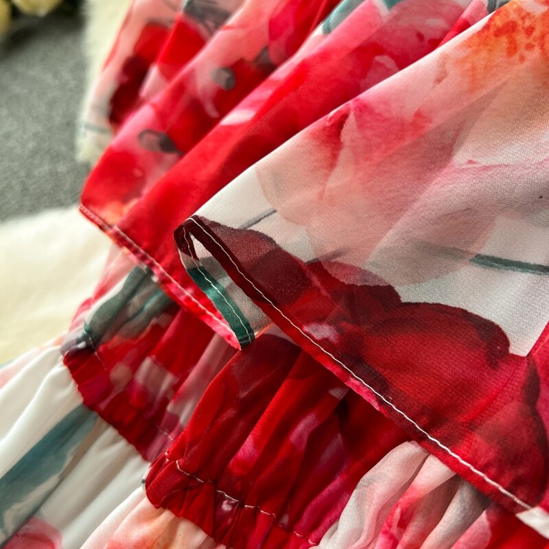 Stiilne, seksikas õlgadeta volangidega kleit Haldjas vabaaja A-kujuline kleit suvine rannapuhkuse kleit naiste kleidid