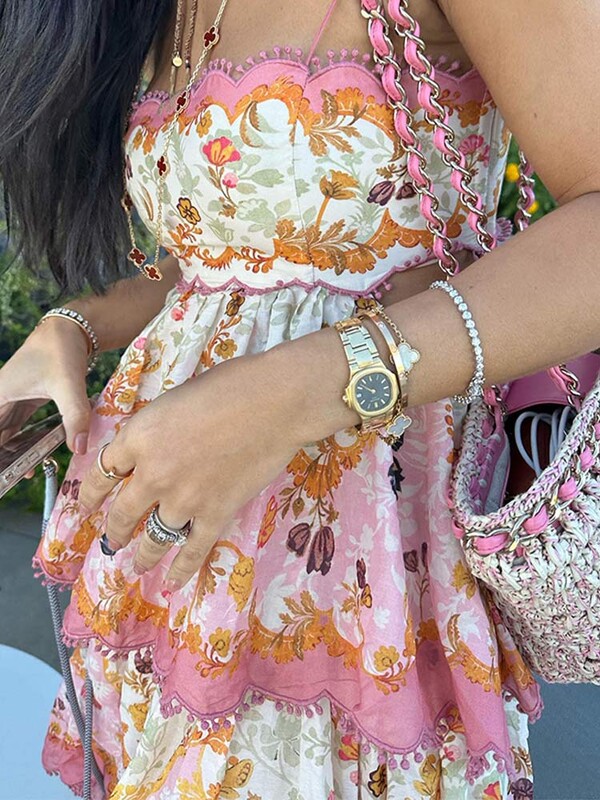 Elegantne duge haljine s otisnutim volanima, duge ženske haljine s izdubljenim leđima, bez leđa, dugi ogrtači Modna ženska ulična odjeća za zabavu na odmoru