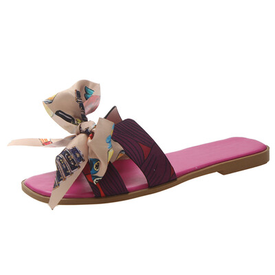 Ženske sandale s mašnom Ljetne papuče za zatvorene vanjske japanke Cipele za plažu Ženske papuče Elegantne modne cipele Ženske za oblačenje