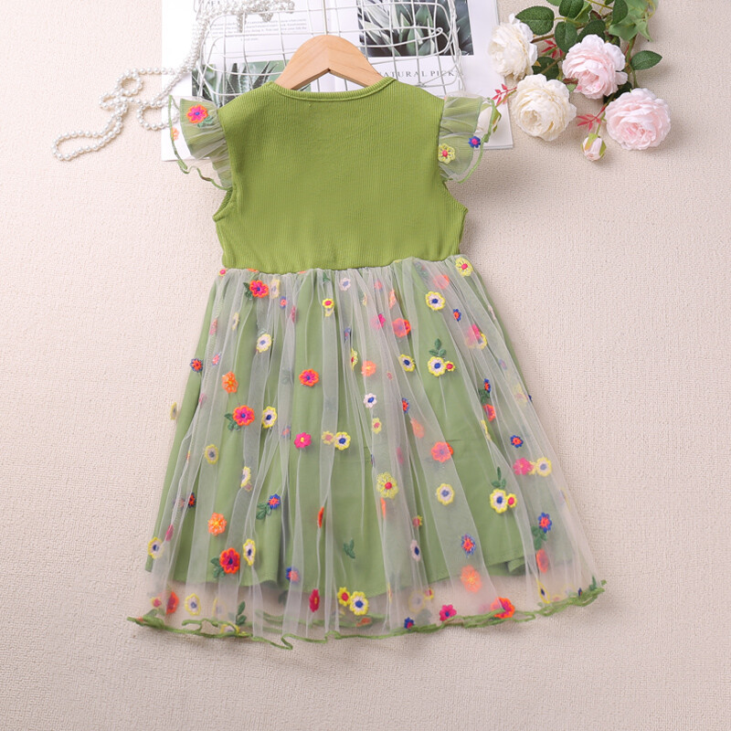 Huumorikarutüdrukute uued suveriided Kärbsevarrukatega Splice Armas ja armas võrkkleit 2–6 aastat vana