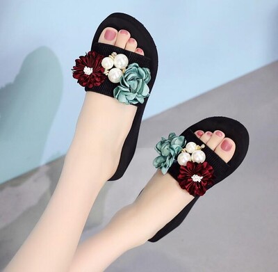 Plus mărime 35-41 papuci de tip camelie lucrați manual femei 3cm/6cm pantofi sandalia feminină cu vârf deschis papuci cu platformă muli pantofi femei