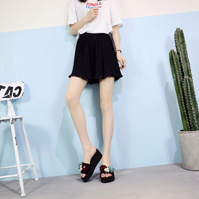 Plus mărime 35-41 papuci de tip camelie lucrați manual femei 3cm/6cm pantofi sandalia feminină cu vârf deschis papuci cu platformă muli pantofi femei