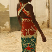 Μόδα με μοτίβο με στάμπα Λεπτό φόρεμα σε γραμμή Α Νέο καλοκαιρινό αμάνικο ψηλόμεσο μποέμ φόρεμα Σέξι μακρυά φορέματα με κούφιο εξώπλατο