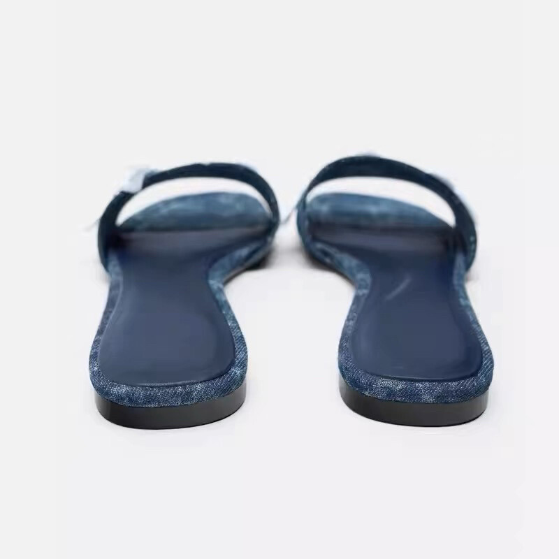 2024. aasta suvine avatud varbaga naiste rannasussid Moodsad liblikõielised naiste õues slaidid Naiste retrostiilis kingad