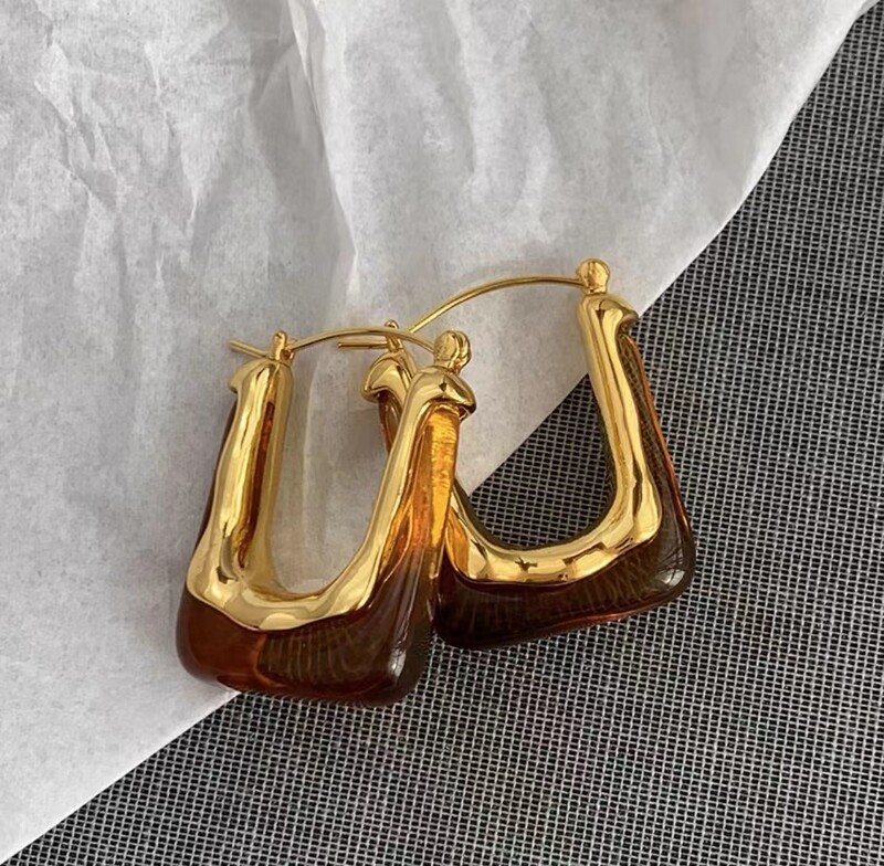 Rohelised roosad läbipaistvad vaigust kõrvarõngad naistele, tüdrukutele, geomeetrilised ebakorrapärased kõrvarõngad 2023. aasta uued trendikad kõrvaehted peole