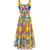 Vasaros atostogų spagečių dirželis ilga suknelė moteriška paminkštinta taurė Colorblock Print Užtrauktukas Elastingas Be nugaros paplūdimio Midi Vestidos