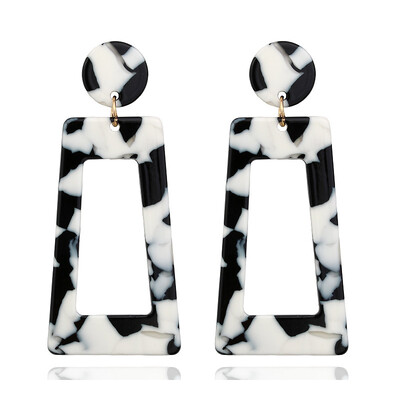 Kõrvarõngad naistele Tüdrukutele Mood Armsad Ilusad Lehesulge Geomeetria Värviline Ripp Rippuv Rippuv Trend Atsetaatlaud