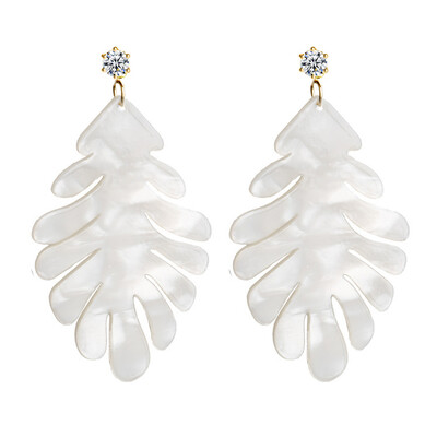 Kõrvarõngad naistele Tüdrukutele Mood Armsad Ilusad Lehesulge Geomeetria Värviline Ripp Rippuv Rippuv Trend Atsetaatlaud