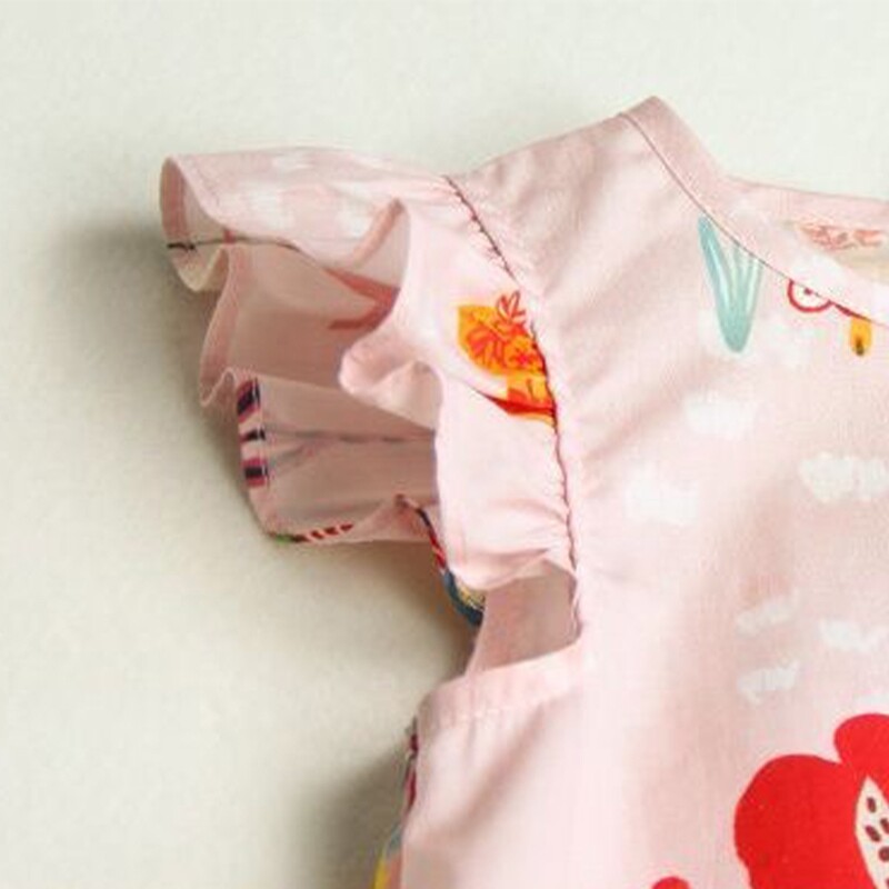 Bear Leader Lastekleidid Tüdrukutele Puidust kõrvarõngad Varrukateta Trükitud Kleit Suvine Igapäevane Vabaaja Stiilis Beebitüdrukute Riietus