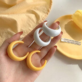 Cercei cu cerc acrilic la modă 2022 pentru femei în formă de C, cerc rotund mare, plajă de vară, cercei Boemia, bijuterii boucle d'oreille