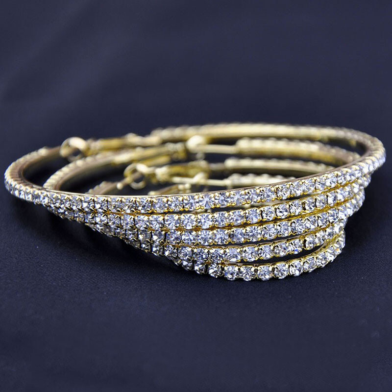 Raexrage 30-100mm cercei de modă cu cercei cu strass, cercei de cristal, soții mari de baschet, cercei hiphop pentru femei