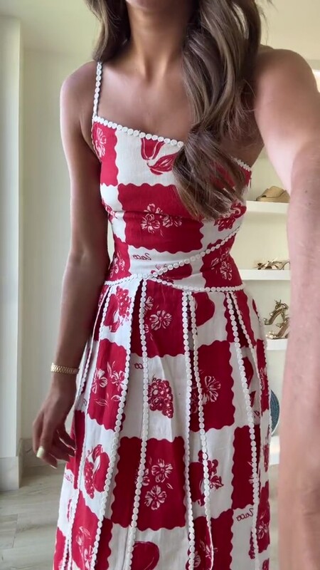 Rochie cu guler înclinat cu imprimeu în contrast de culoare la modă pentru femei, vară, fără spate, fără mâneci, rochie în linie A 2024, haine pentru damă șic Highstreet