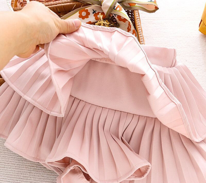 Jumătate de corp pufoasă fustă de tort fetiță 2024 vară nou Girl Dance plisată alb-negru fustă scurtă de dans pantaloni