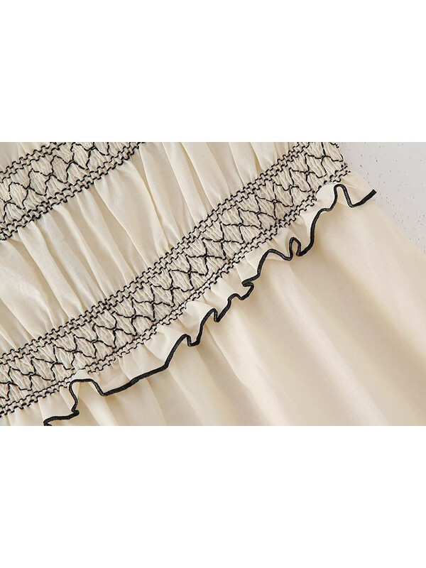 TRAF Fashion naiste šikk rihmakleit 2024 uus elastne ülakehaga Midi kleit Retro varrukateta naiste A-kujuline kleit Vestidos Mujer