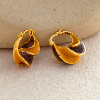 Modern ékszerek, szép dizájn kiváló minőségű sárgaréz fém geometriai kék fülbevalók lányoknak, nőknek ajándék 2023 trendi új kiegészítők