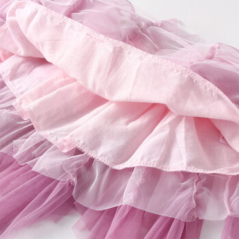 VIKITA Момичета Tutu Skirts Kids Performance Birthday Party Ballet Mini Skirt Girls Irregular Mesh Layered Cake Polits Детски дрехи