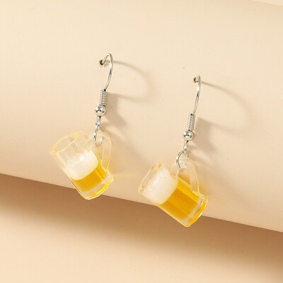 Tinejdžerska naušnica Narančasto voće Viseće naušnice za hranu Žene za tinejdžerke Smiješne ženske naušnice Nakit Poklon od nehrđajućeg čelika