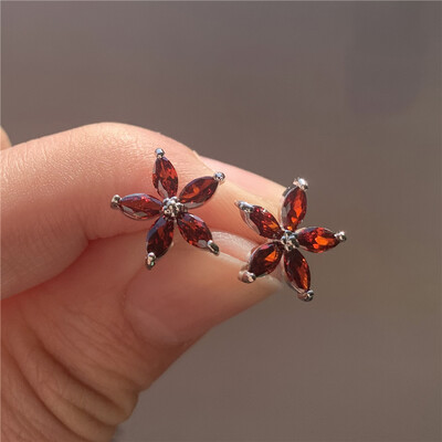 Armsad naiste väikesed tärniga kõrvarõngad võluvad hõbedased vikerkaare tsirkoonkivist pulmaehted naistele